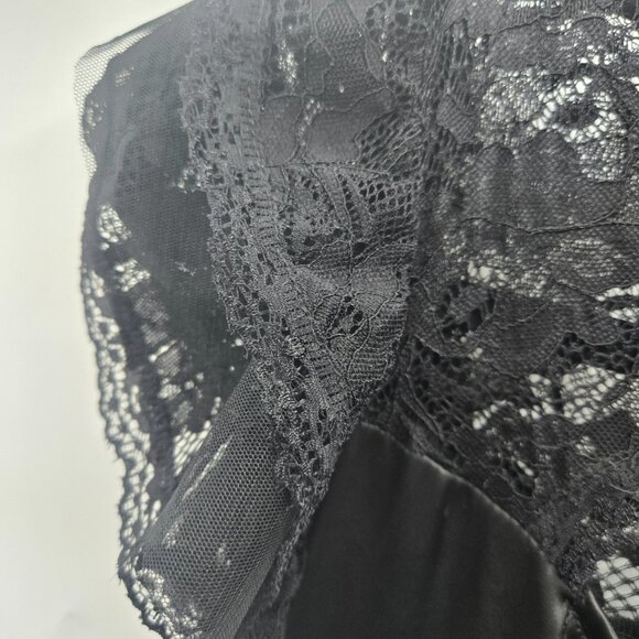 Killstar Gothic Dark Black Lace Bow Neck Wednesday Large - Picture 5 of 16